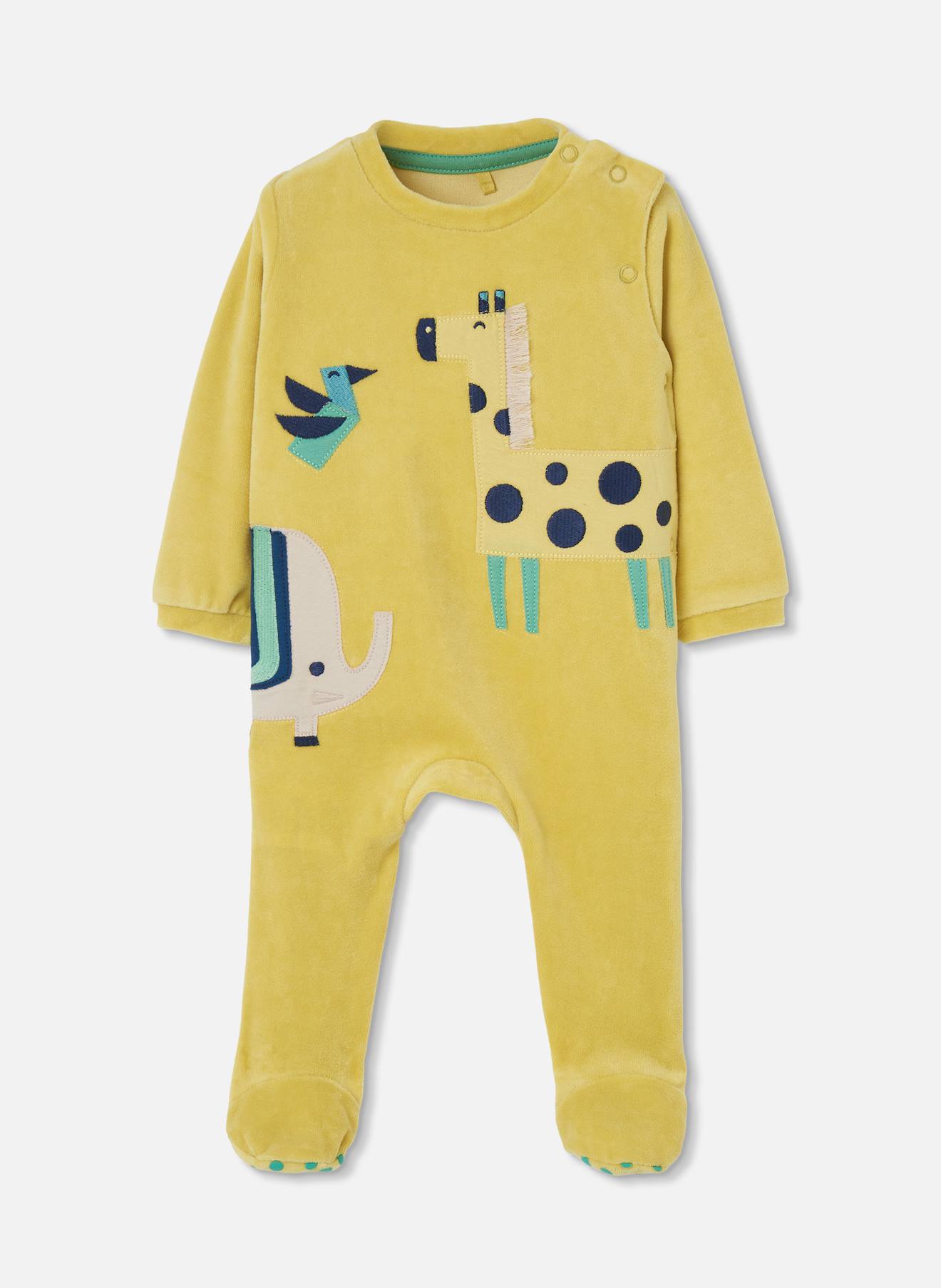 Pyjama Bb Brode De Girafes Et lphants Jaune 30 €
