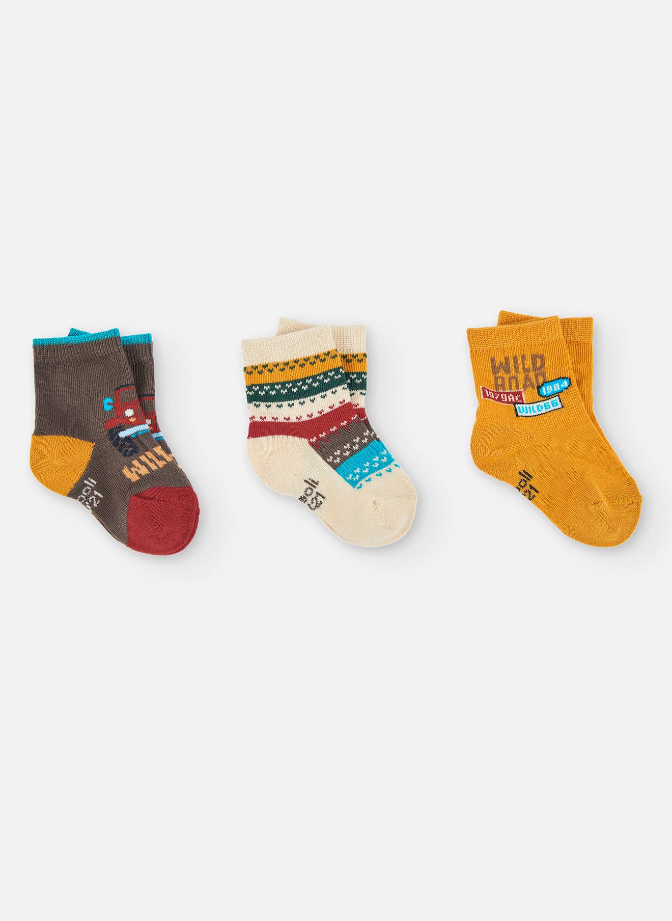 Lot De 3 Paires De Chaussettes Imprimes Wild Road Garon Multicolore 13 €