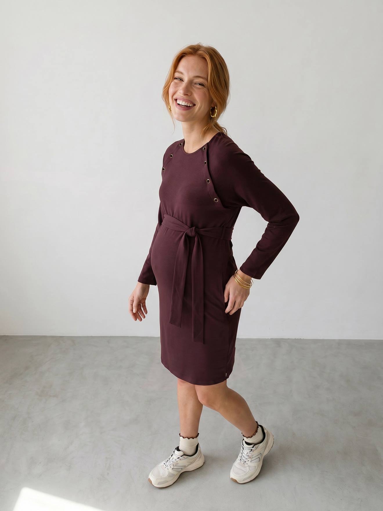 Robe de grossesse et allaitement marron
