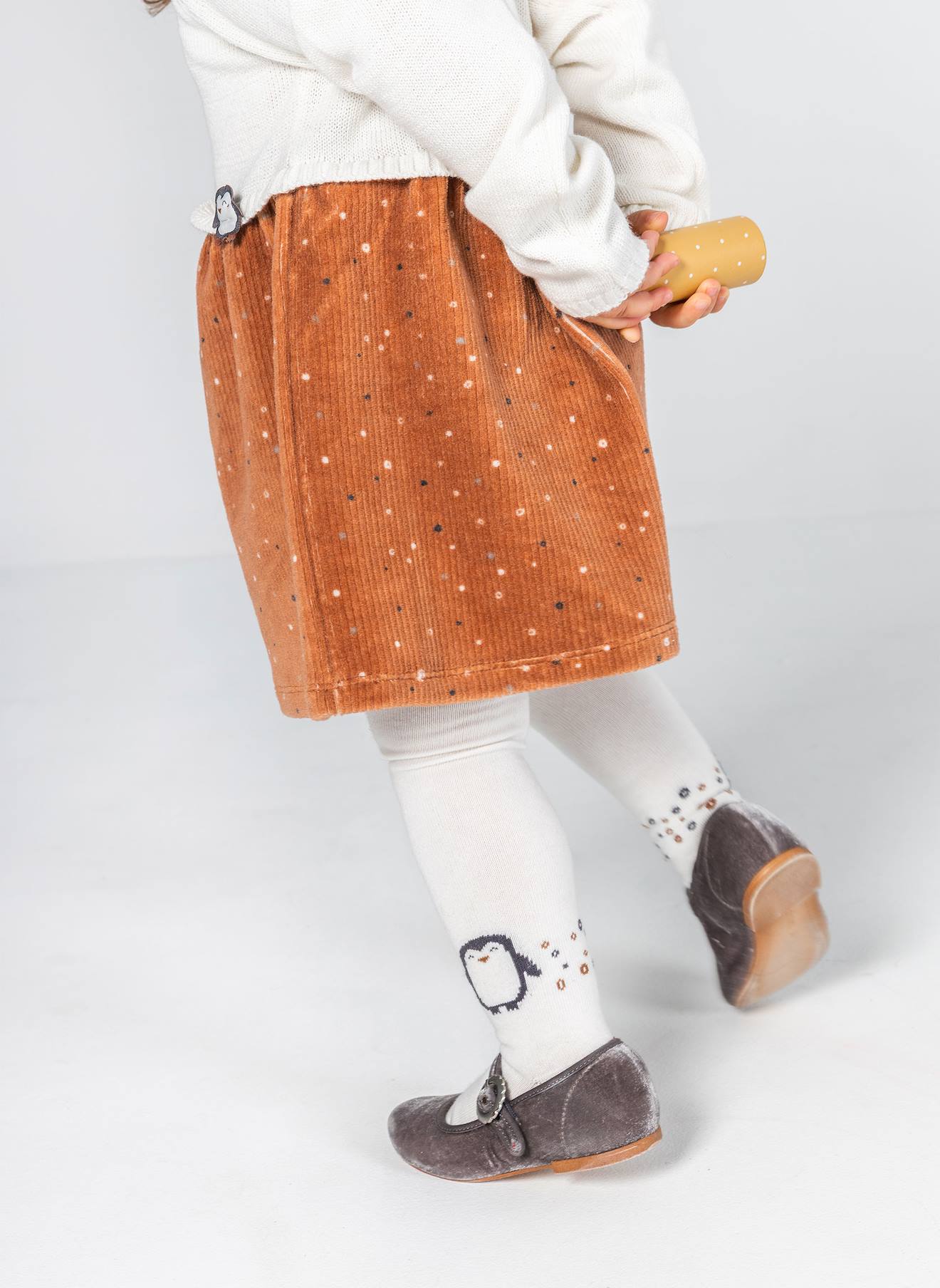Collants Bébé Imprimé Pingouin Blanc