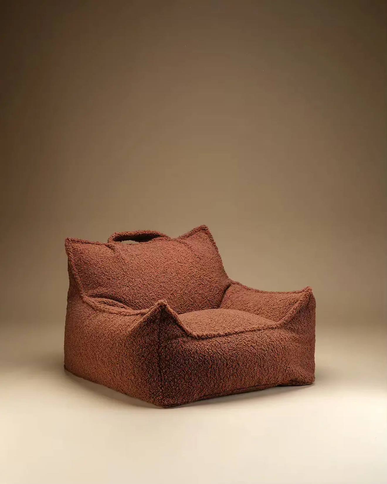 Fauteuil Club Pouf Ado En Teddy Warm Hazel
