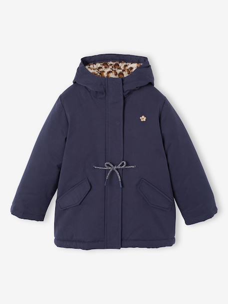 Fille-Manteau-Parka 3 en 1 fille amovible