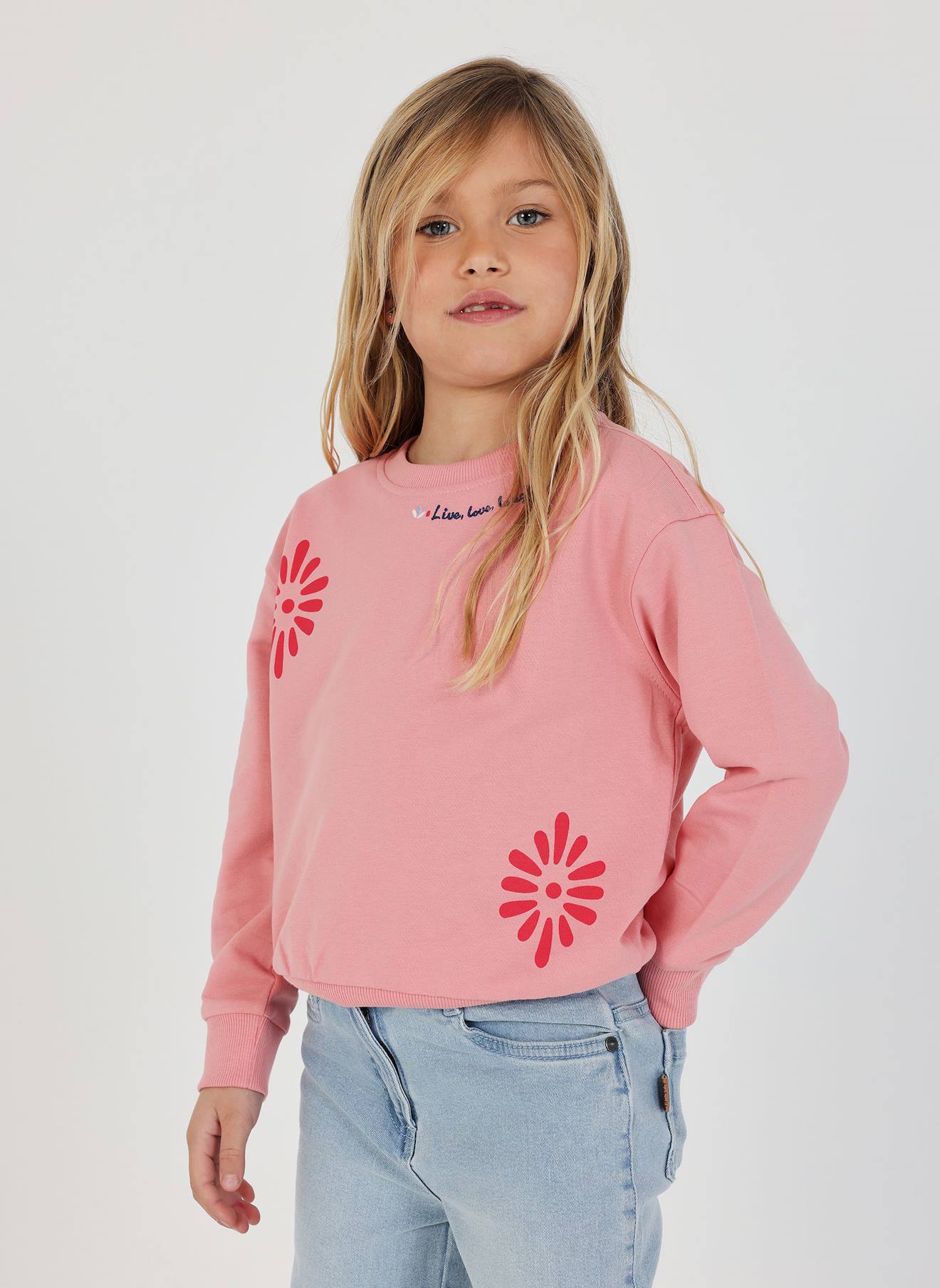 Sweat-shirt Fille En Coton Orange 15 €