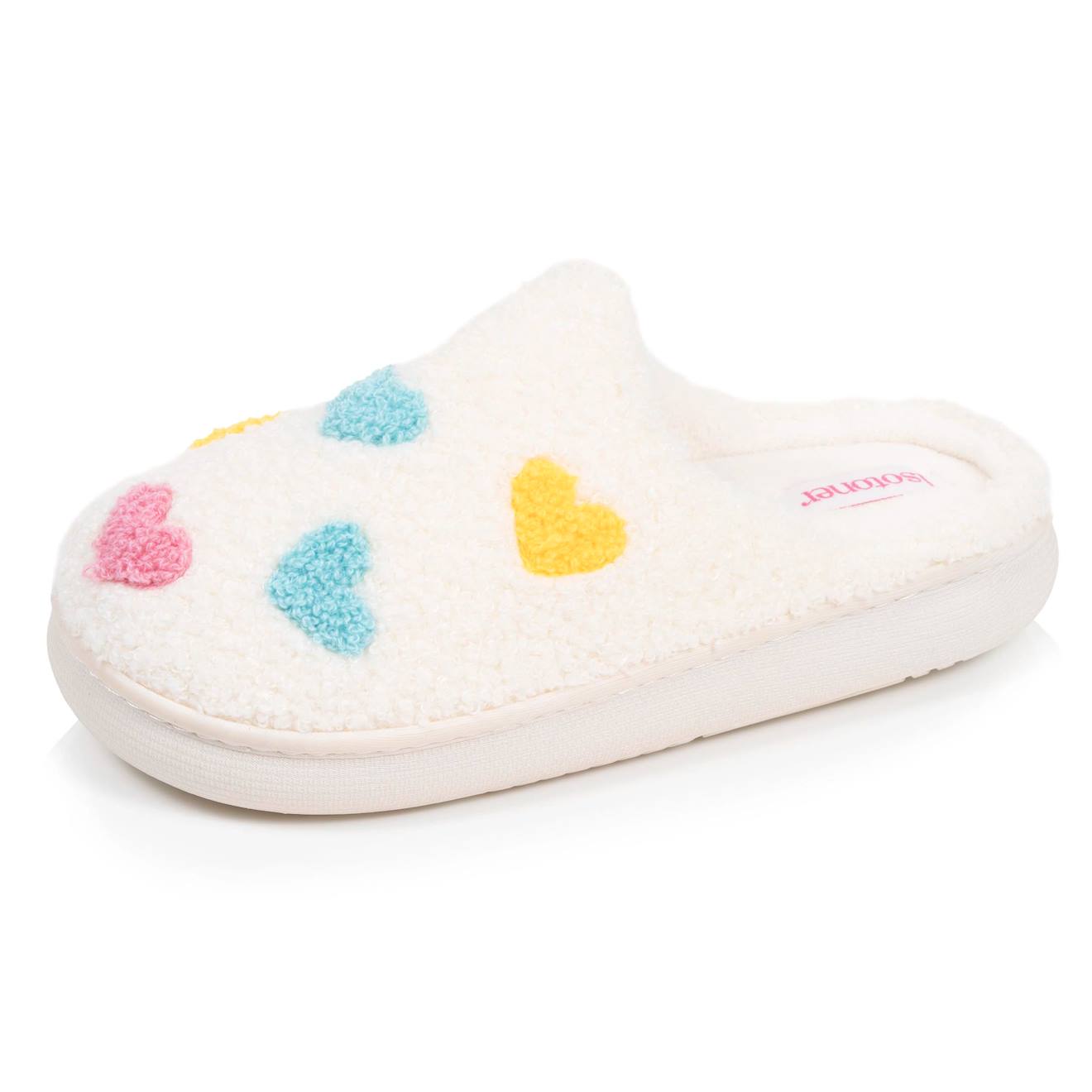 Chaussons Mules Maille Bouclette Semelle Bloup Extra Confort Ivoire 15$