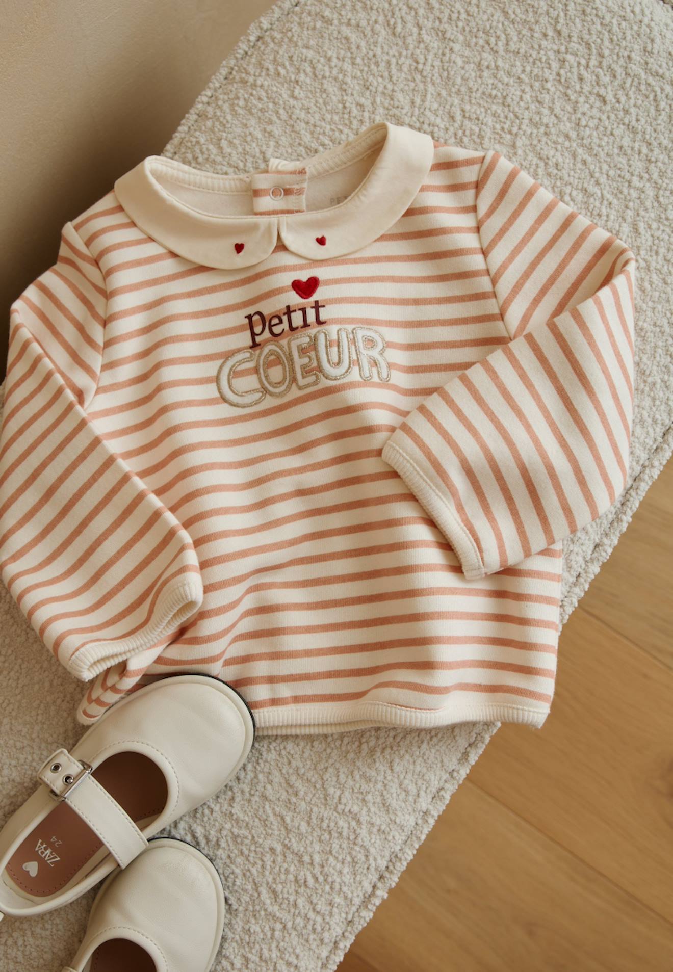 Sweat-shirt Bb En Molleton Aime Ecru 22 €