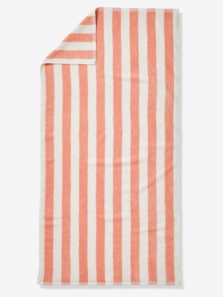 Serviette de bain rayée TRANSAT personnalisable, avec coton recyclé rayé bleu+rayé jaune+rayé rose 16 - vertbaudet enfant 