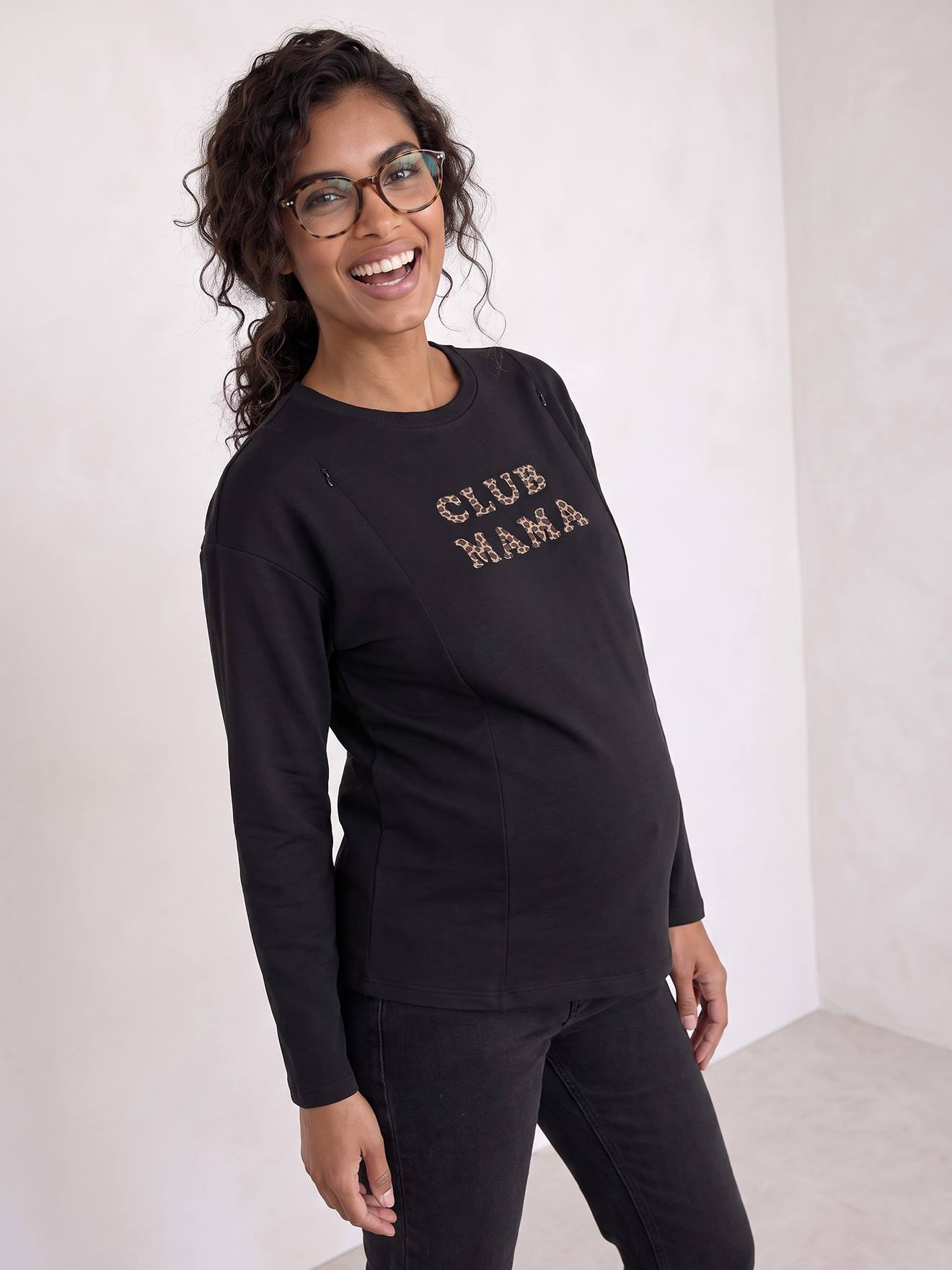 T-shirt grossesse et allaitement anthracite