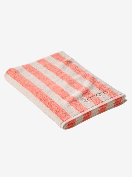 Serviette de bain rayée TRANSAT personnalisable, avec coton recyclé rayé bleu+rayé jaune+rayé rose 19 - vertbaudet enfant 
