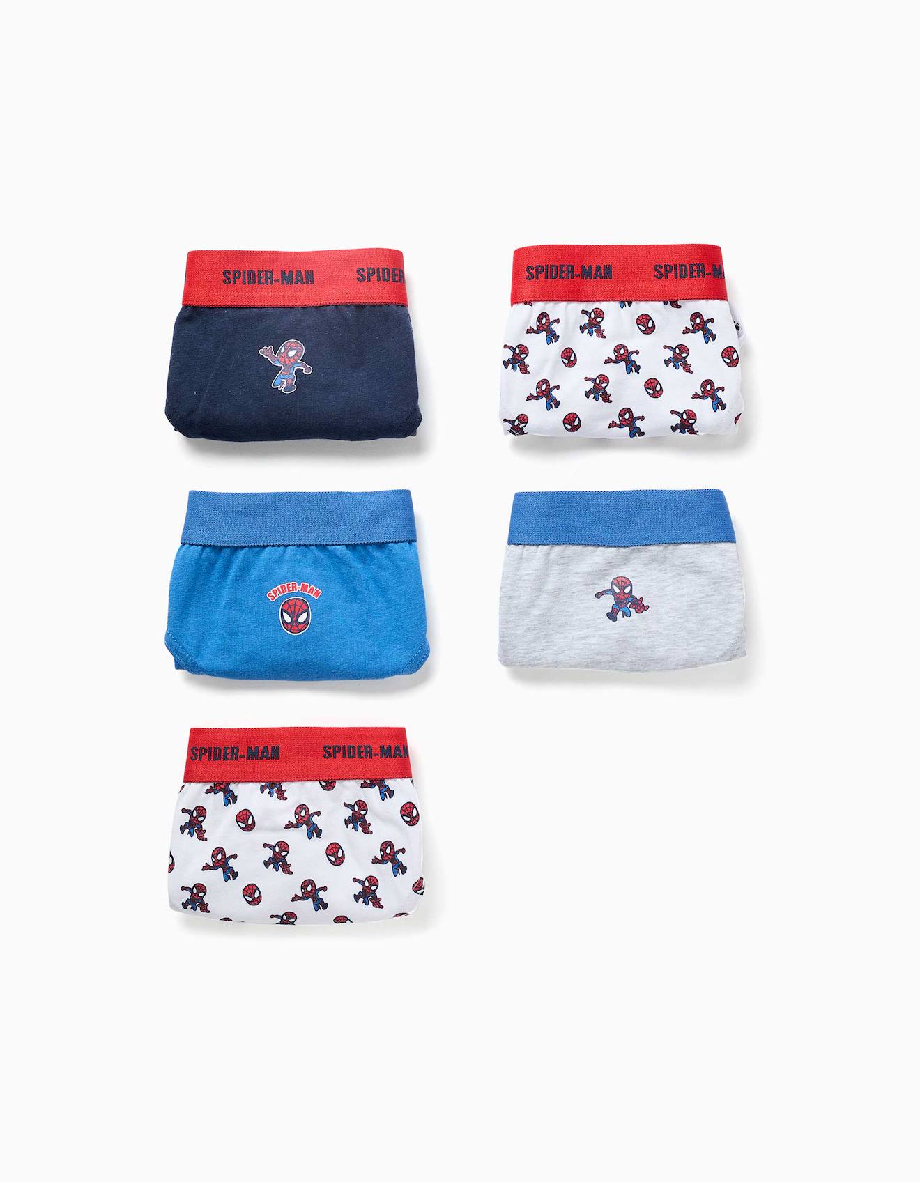Lot De 5 Slips En Coton Avec Imprims Spider-man Multicolore 20$