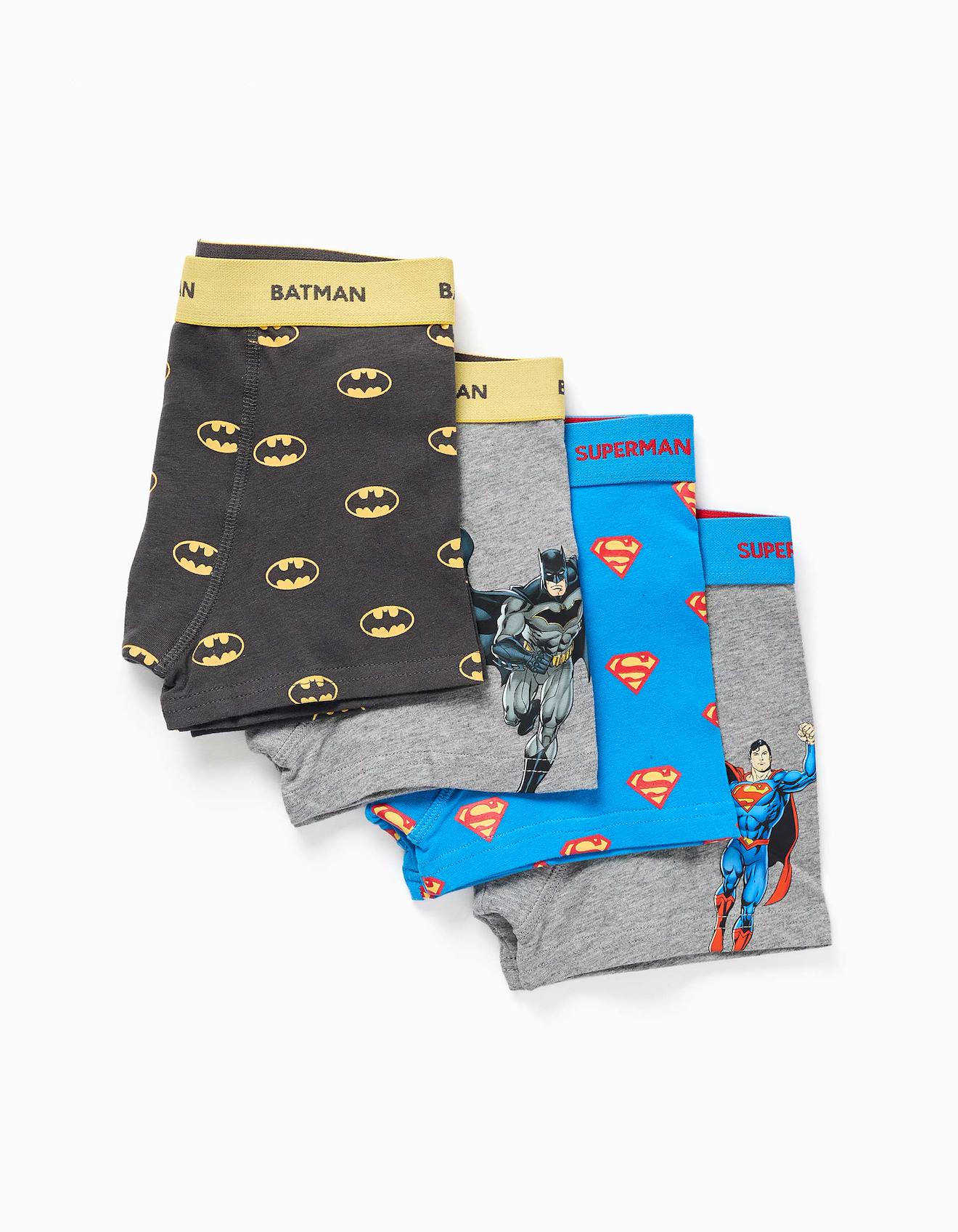 Lot De 4 Boxers En Coton Imprims Batman Et Superman Multicolore 23$