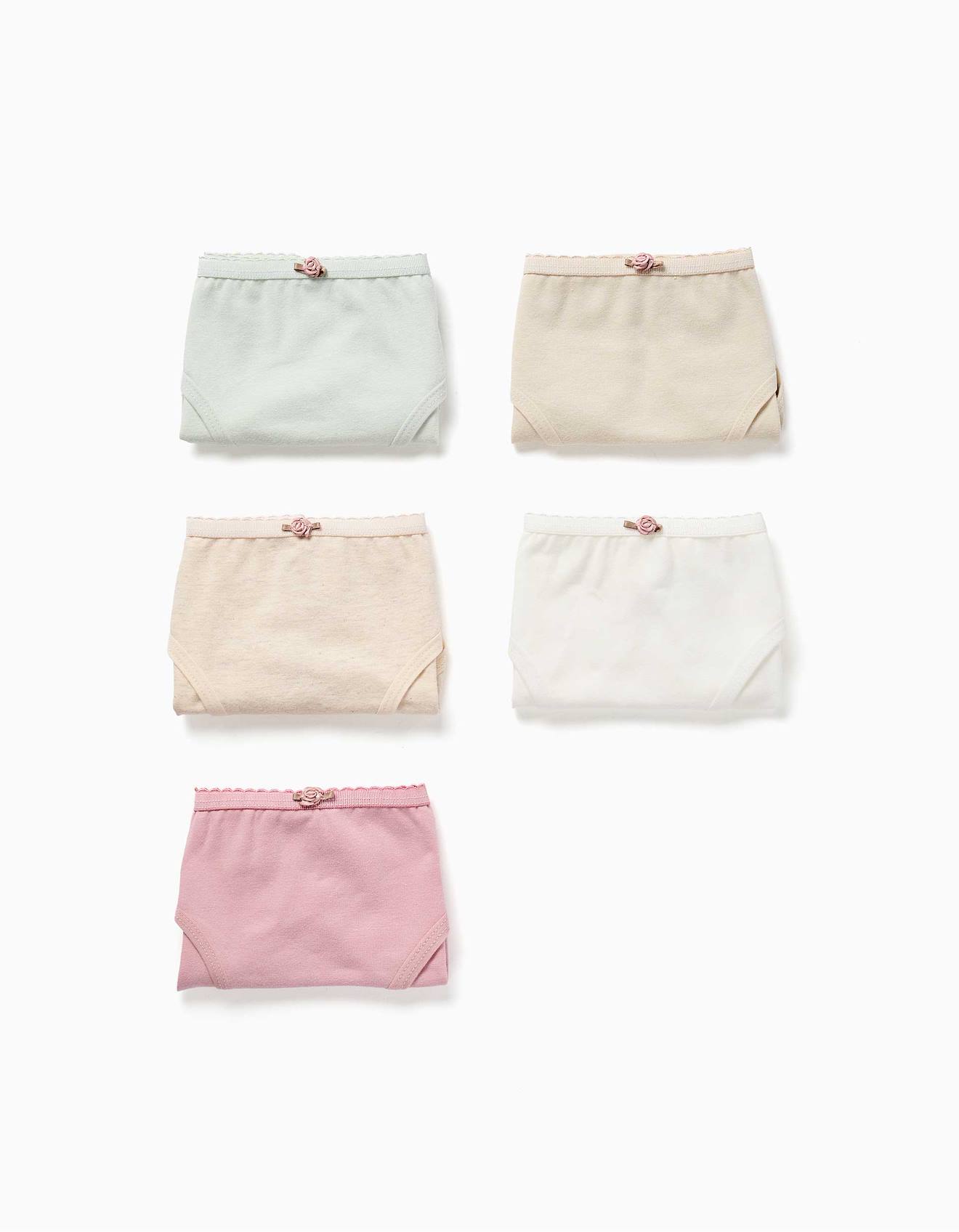 Lot De 5 Culottes Avec Roses Dcoratives Multicolore 18$