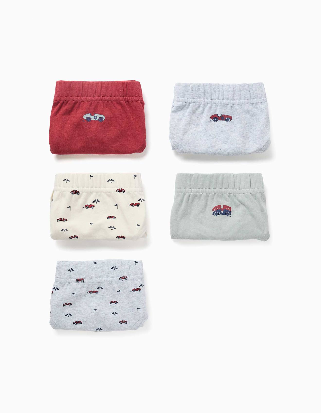 Lot De 5 Slips En Coton Avec Imprims Voitures Multicolore 18$