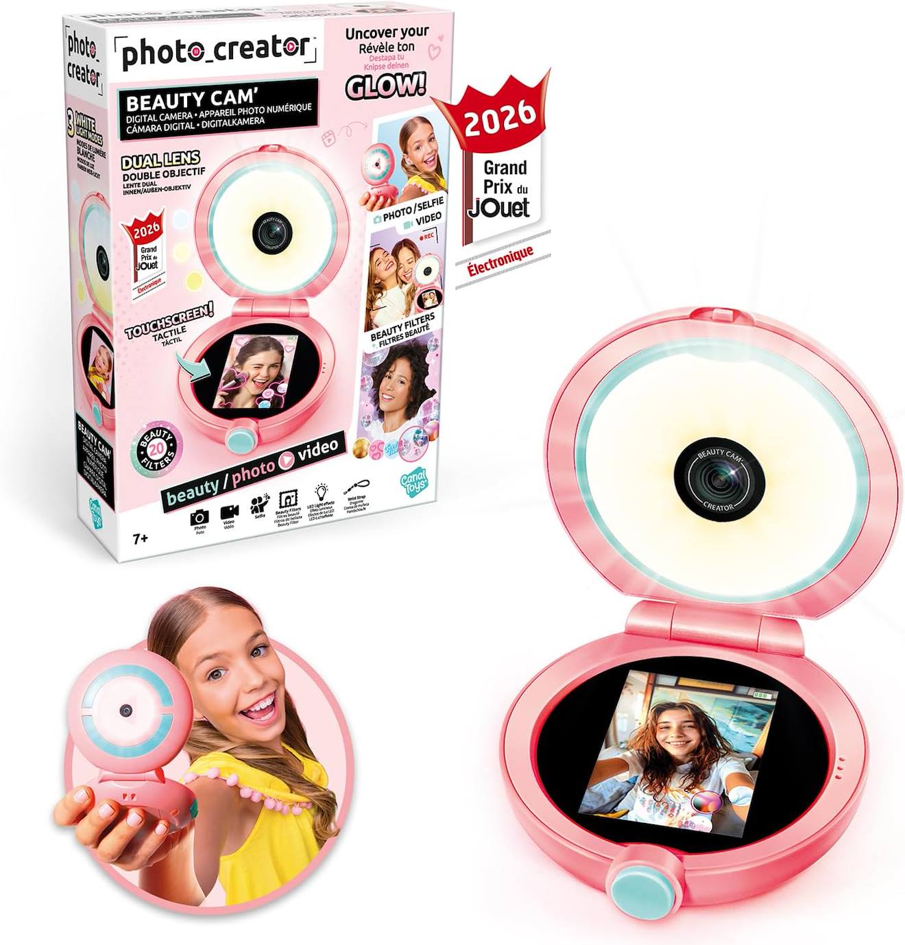 Photo Creator – Beauty Cam’ Appareil Photo – Filtres Beauté & Effets De Lumière – Avec Dragonne En Paracorde Multicolore