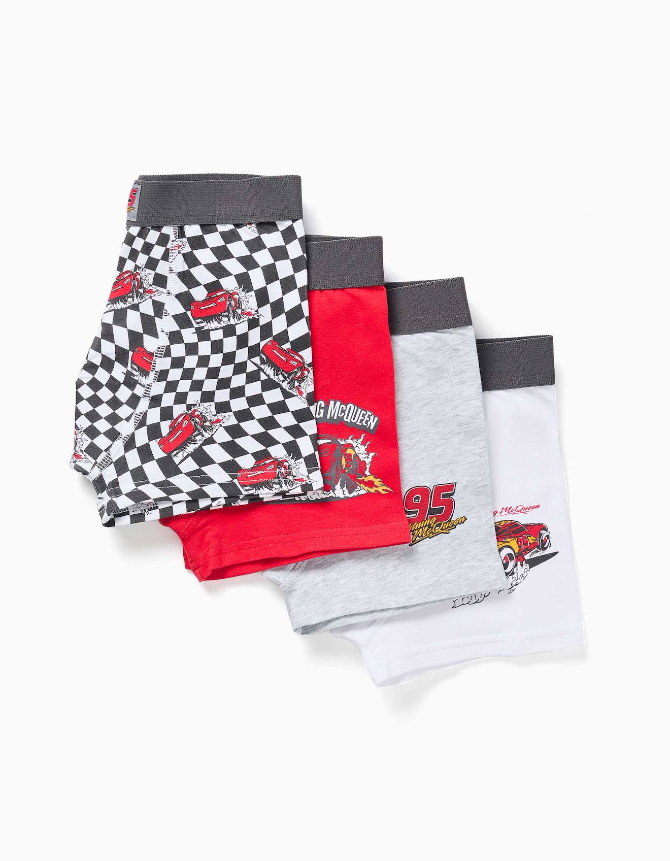 Lot De 4 Boxers Imprims Flash Mcqueen Multicolore 23$