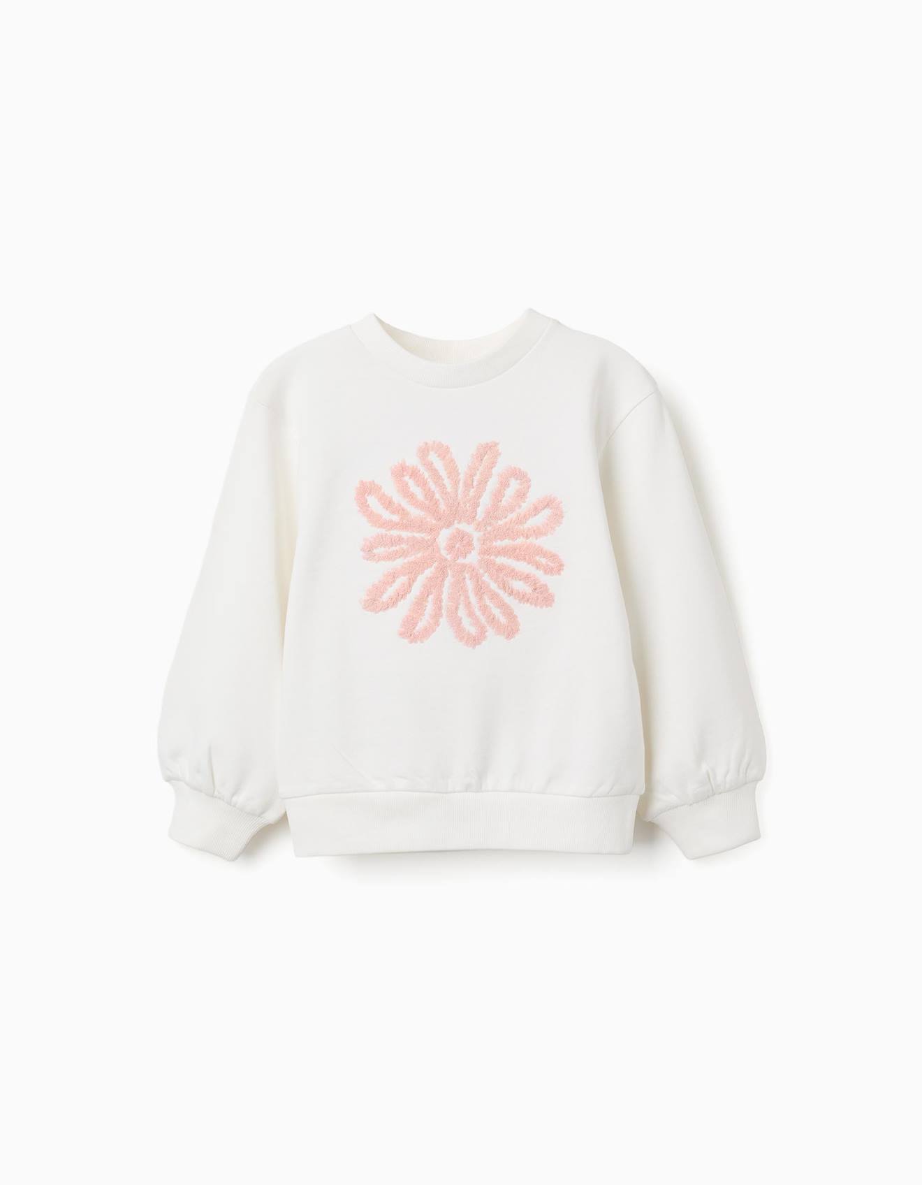 Sweat Avec Imprim Floral En Relief Blanc 23$