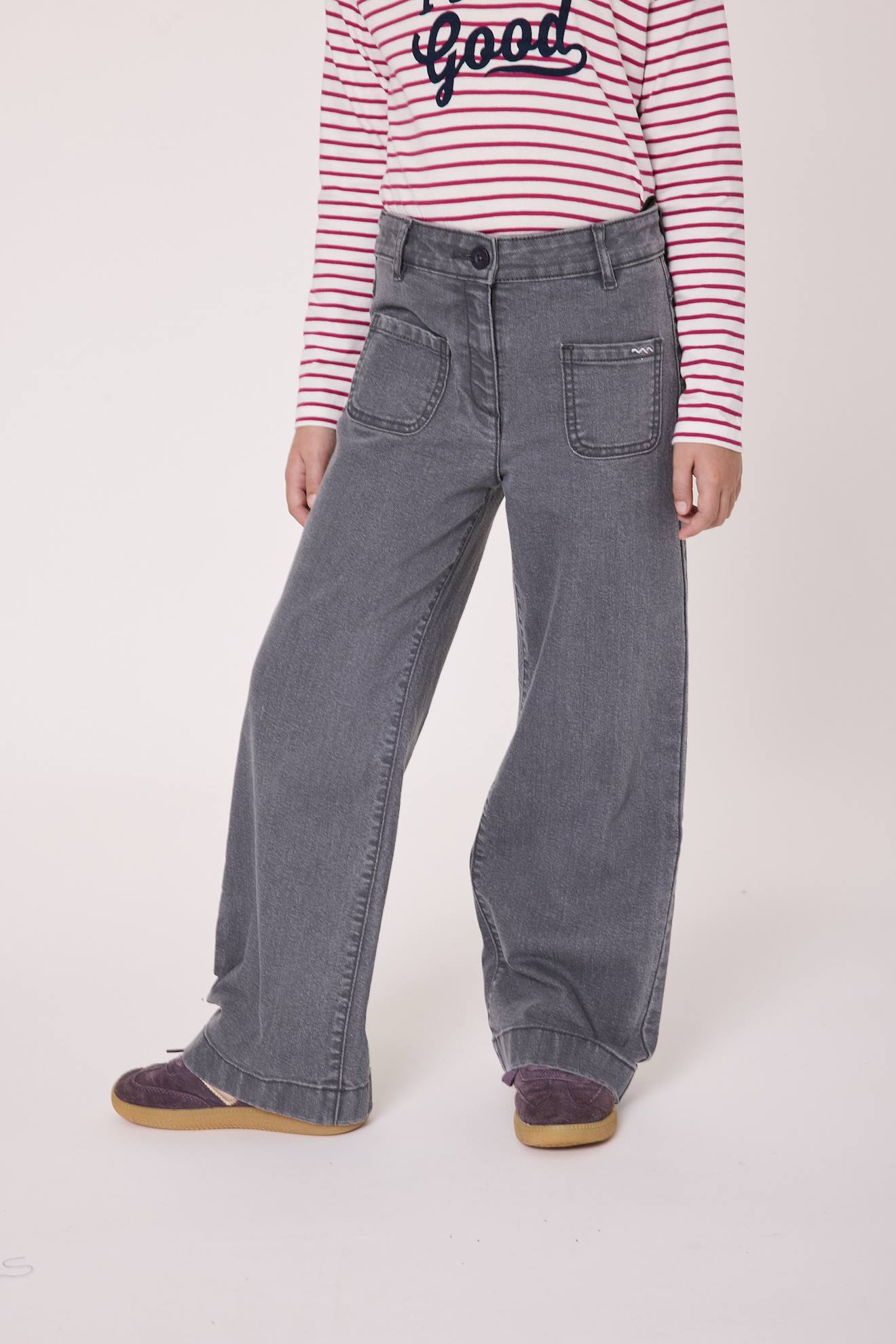 Jean Fille Denim Gris 32$