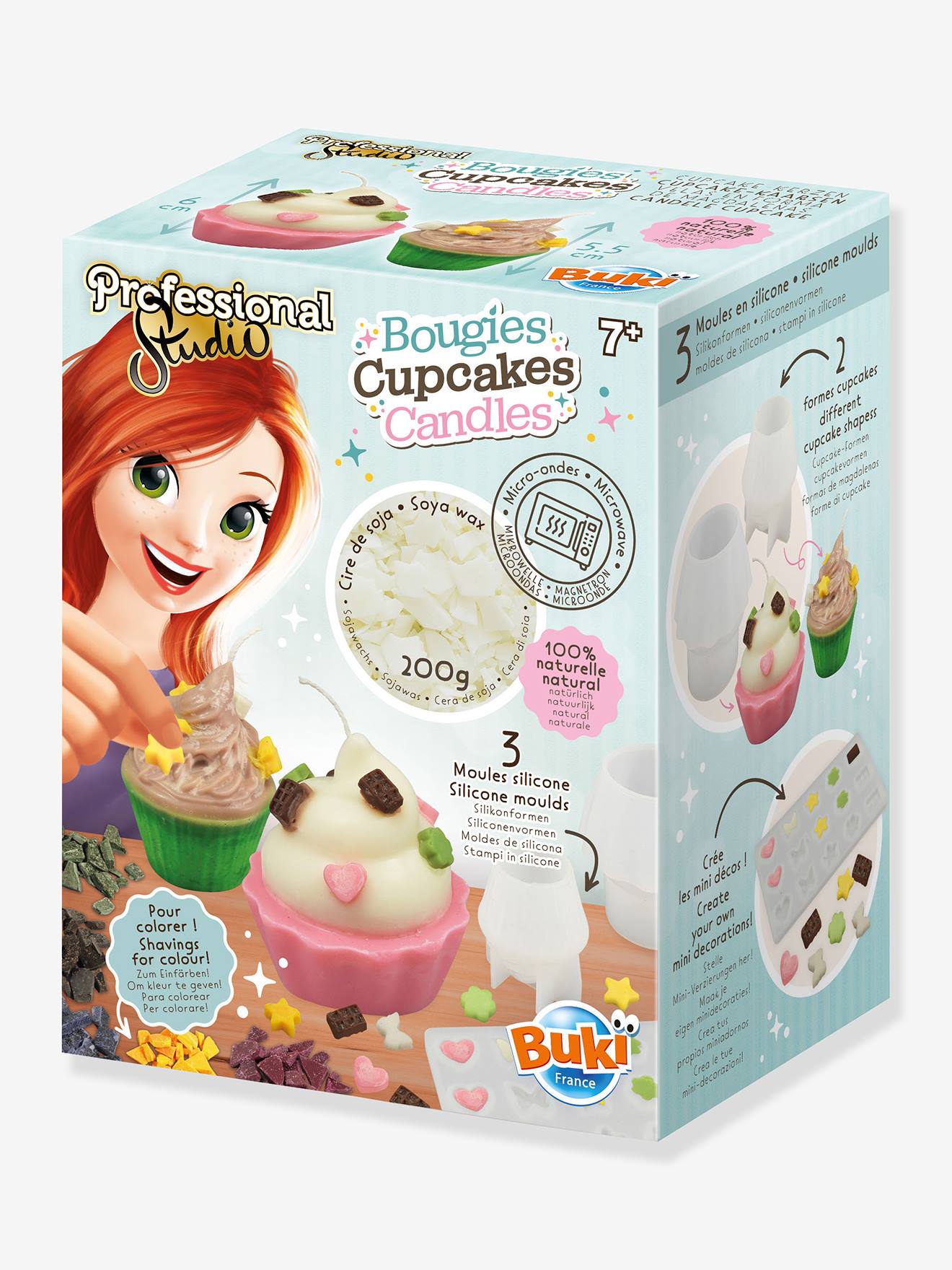Studio bougies cupcakes multicolore
