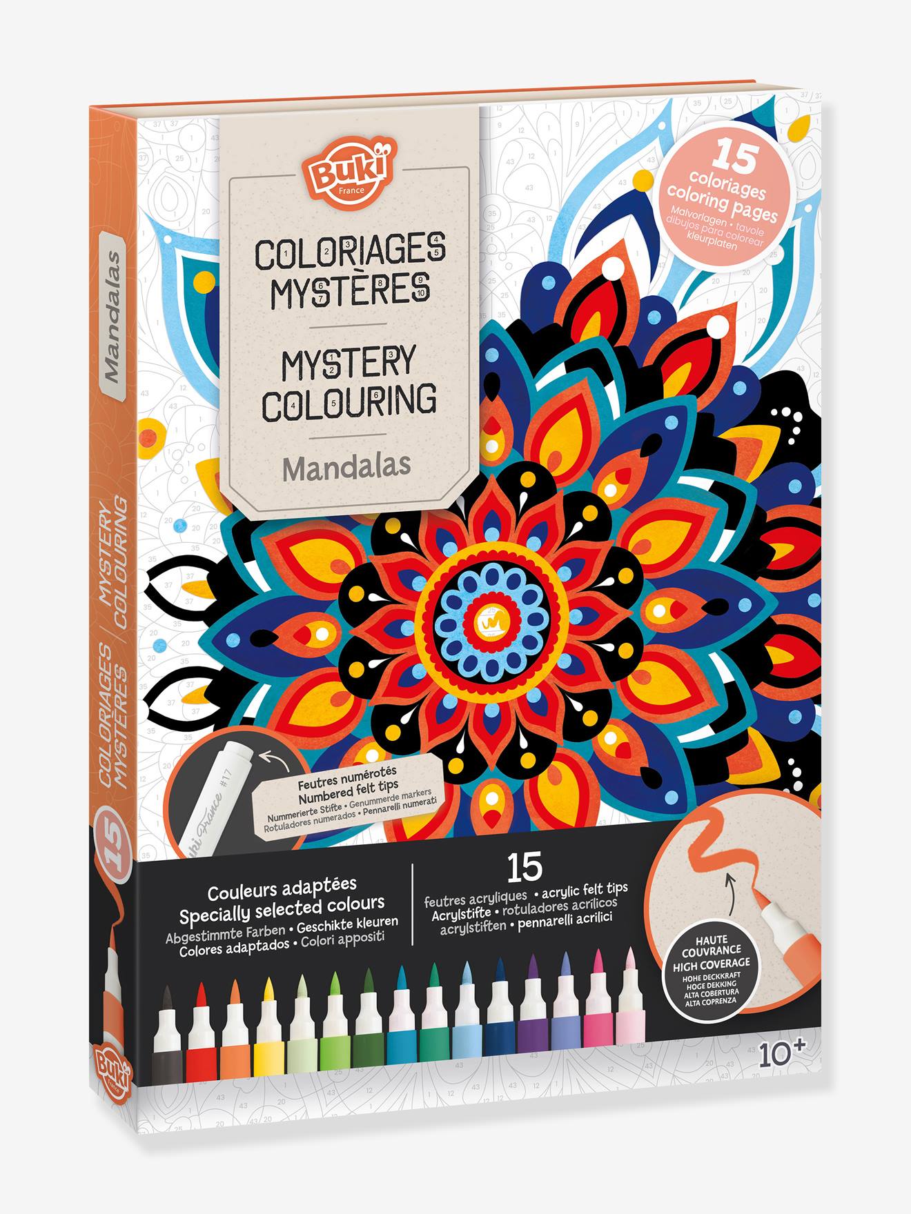 Coloriages mystères mandalas multicolore