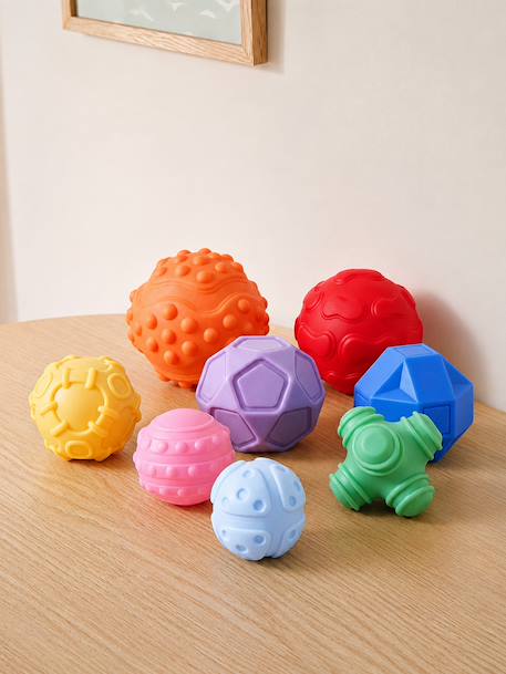 Vertbaudet - Lot de 8 balles sensorielles jaune