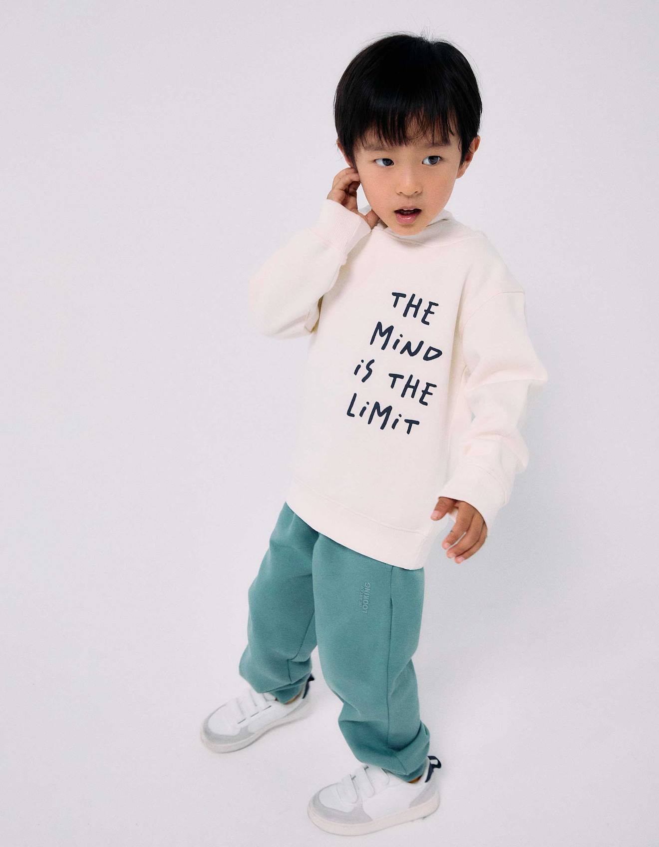 Sweat En Coton Peign Capuche Avec Imprim Blanc 19$