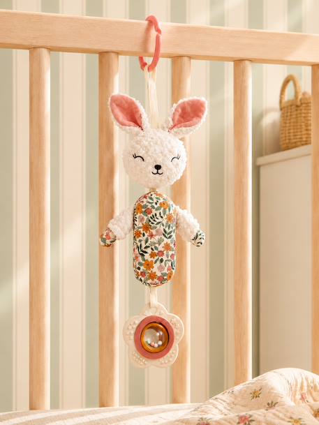 Vertbaudet - Hochet d'éveil à suspendre lapin rétro flower