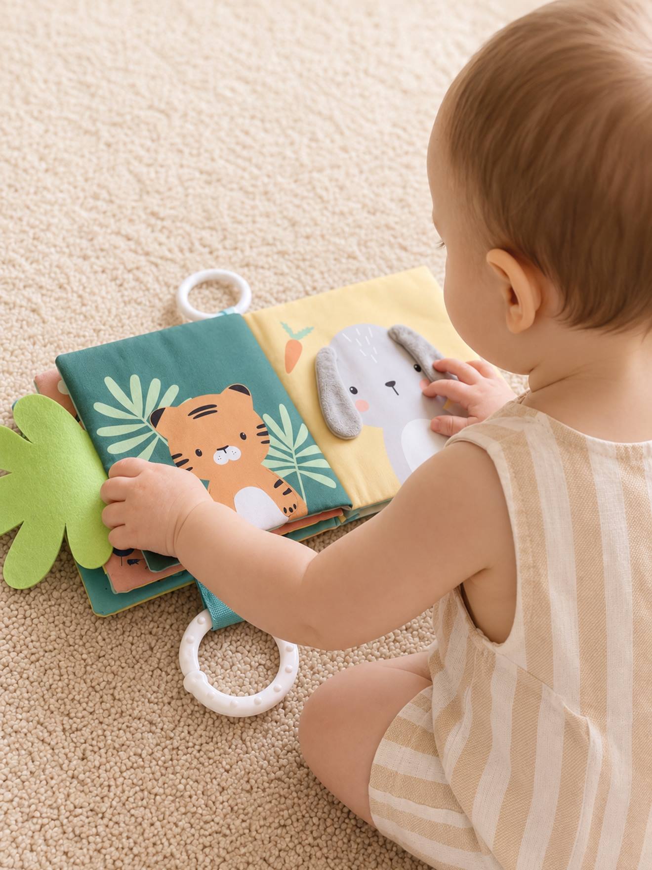 Livre coucou-caché des animaux multicolore