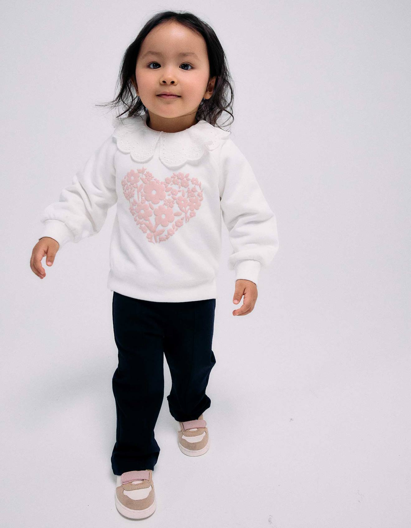 Sweat Avec Imprim Floral En Relief Blanc 15$