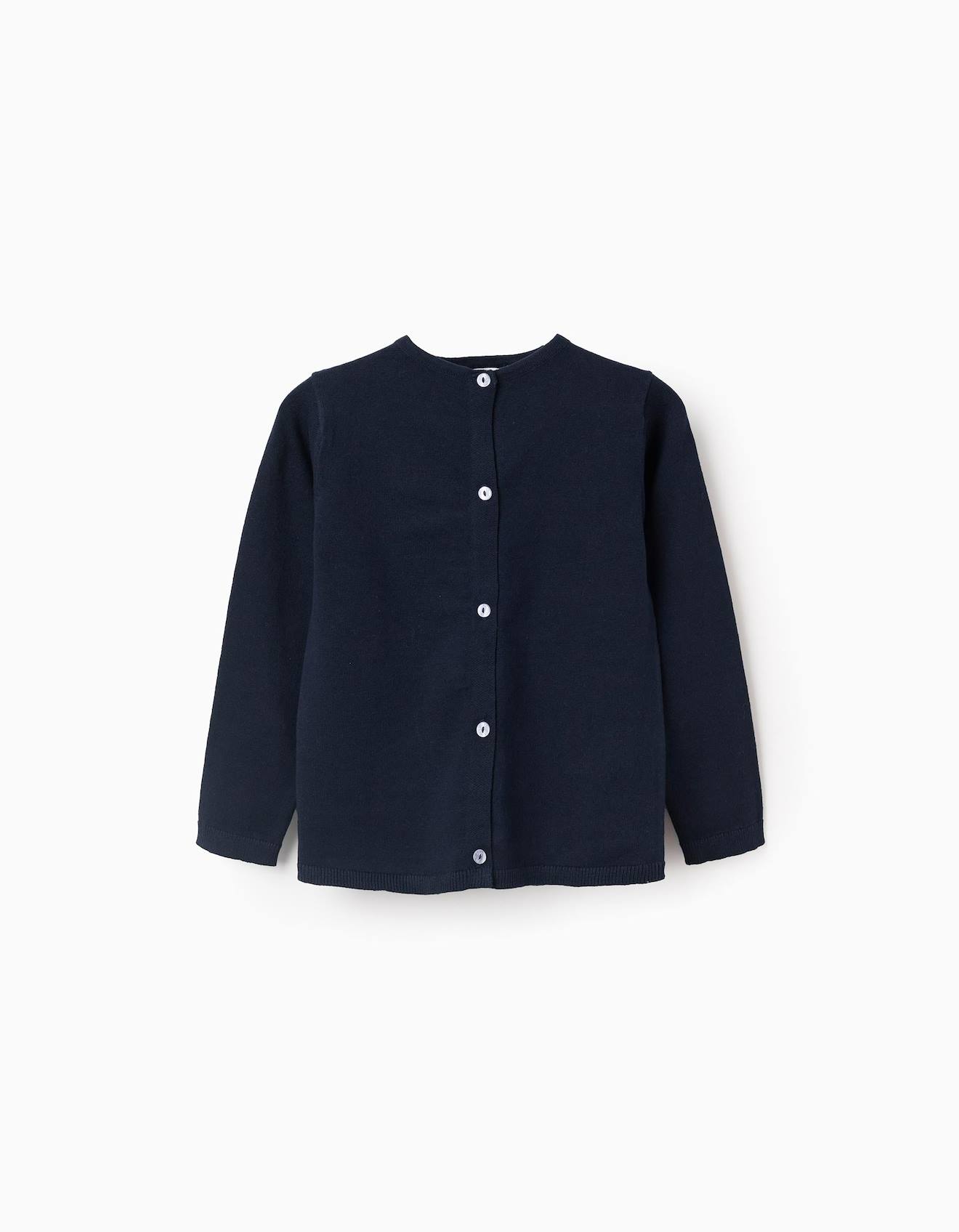 Gilet En Maille Col Rond Bleu Fonc 19$