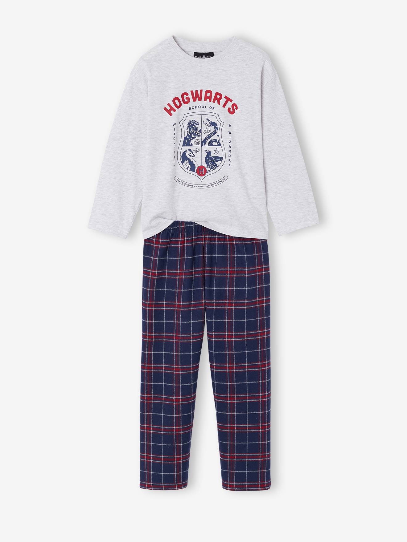 Pyjama manches longues en flanelle garçon Harry Potter gris chiné