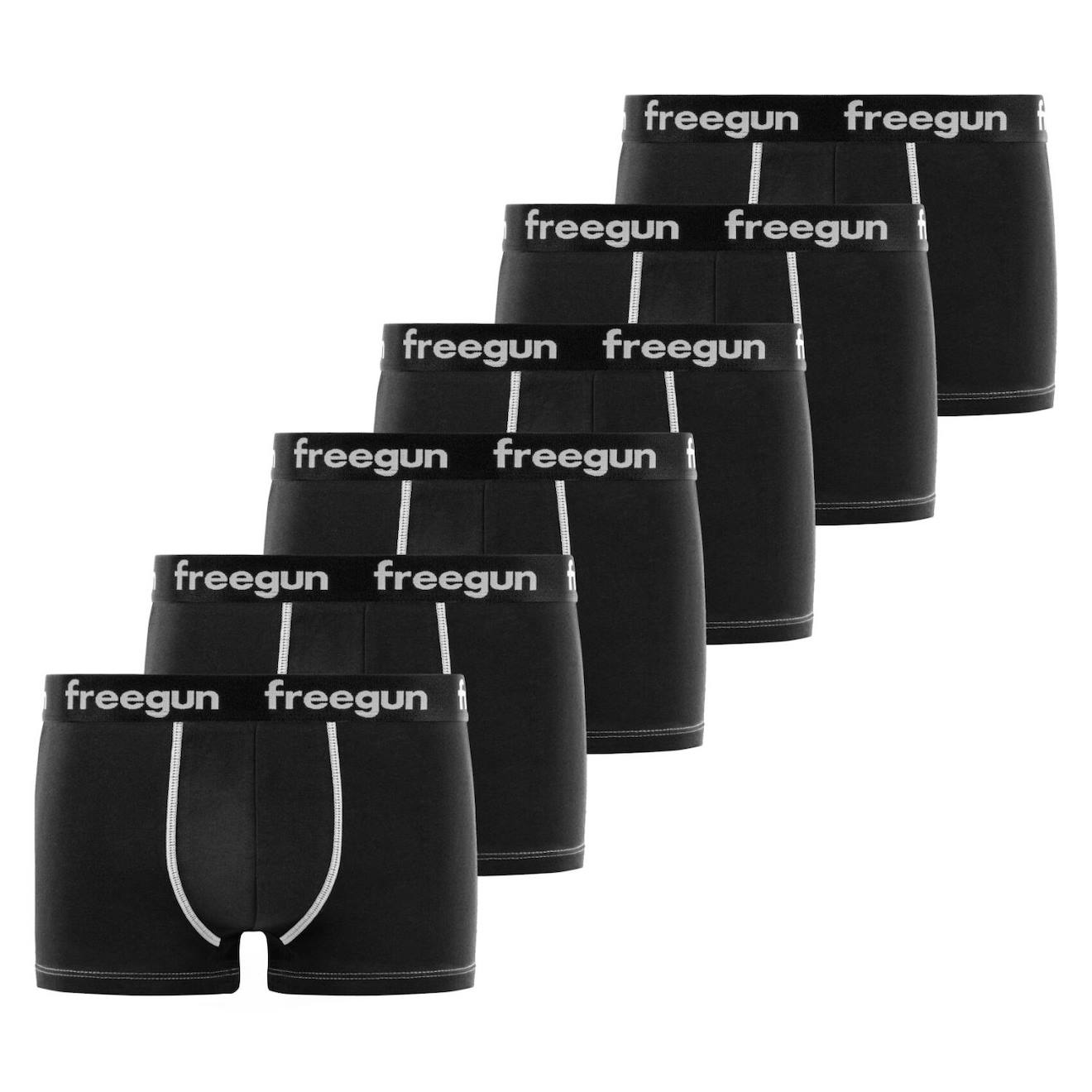 Lot De 6 Boxers En Coton Uni Noir 38$