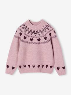 Pull fille manches longues col rond  - vertbaudet enfant