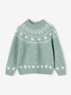 Pull fille manches longues col rond  - vertbaudet enfant