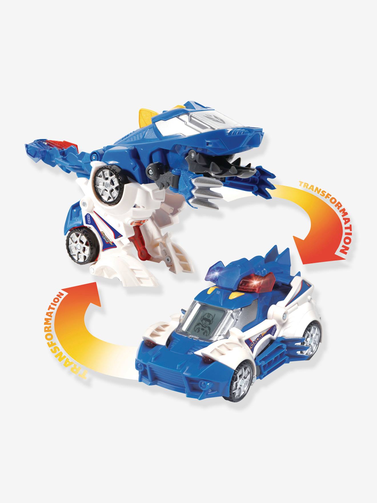 Vtech - Switch And Go Dinos - Oxor, Super Thérizinosaure (voiture De Police) Vtech Bleu