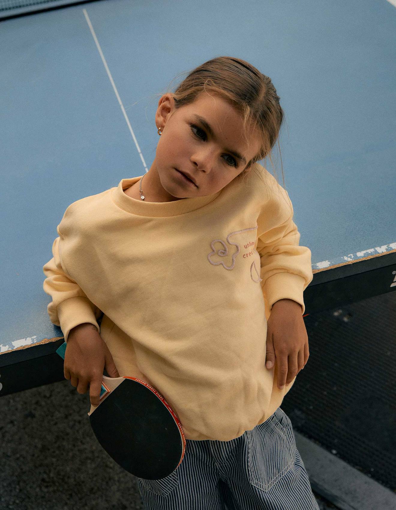 Sweat En Coton Avec Imprim Creativity Jaune 26$