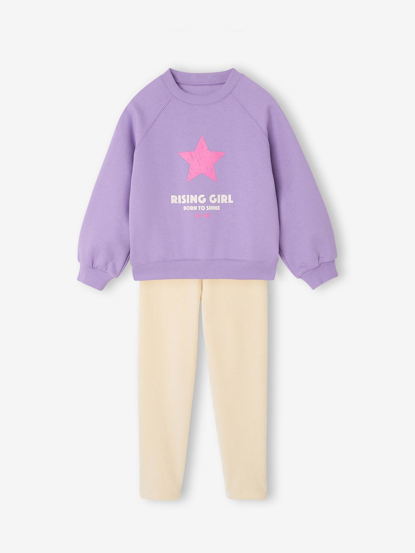Ensemble pantalon enfant fille écru