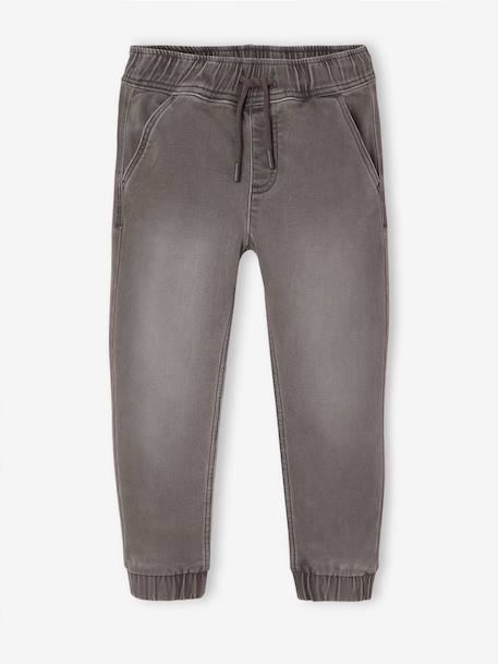 Garçon-Pantalon jogger en denim effet molleton facile à enfiler garçon