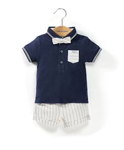 -Ensemble short + haut 100% coton bébé garçon