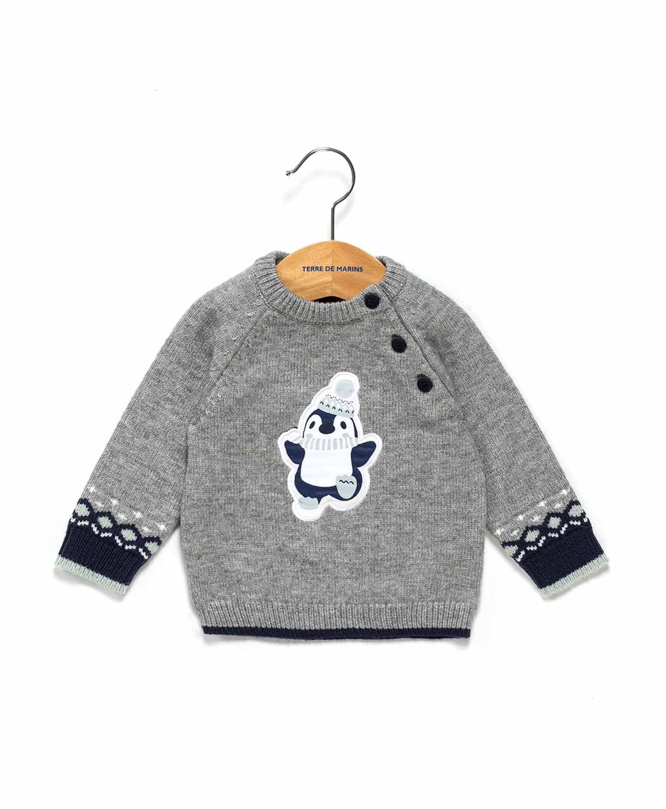 Pull Bb Garon Gris Chine 29$