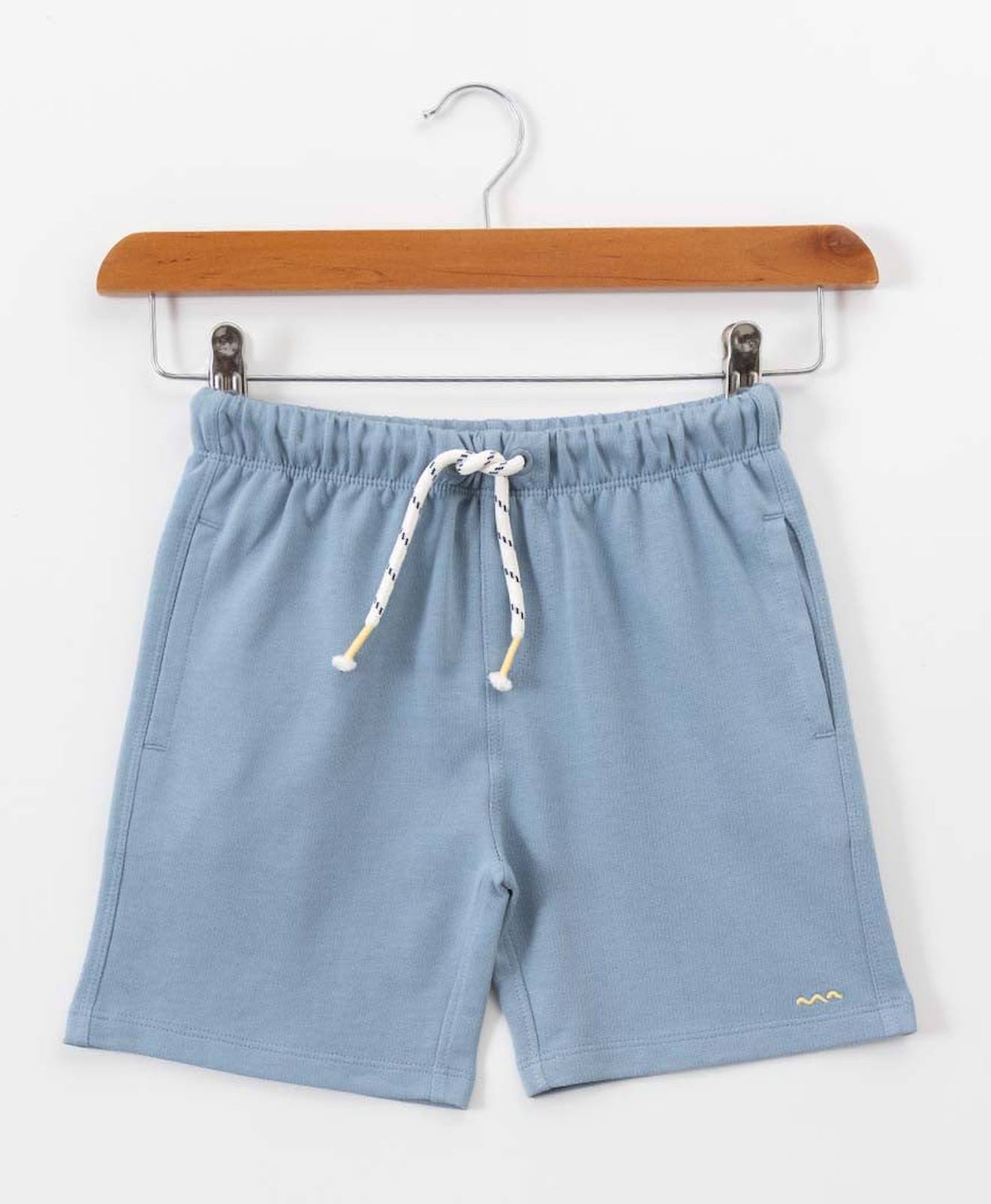 Bermuda 100 Coton Garon Bleu Gris 19$