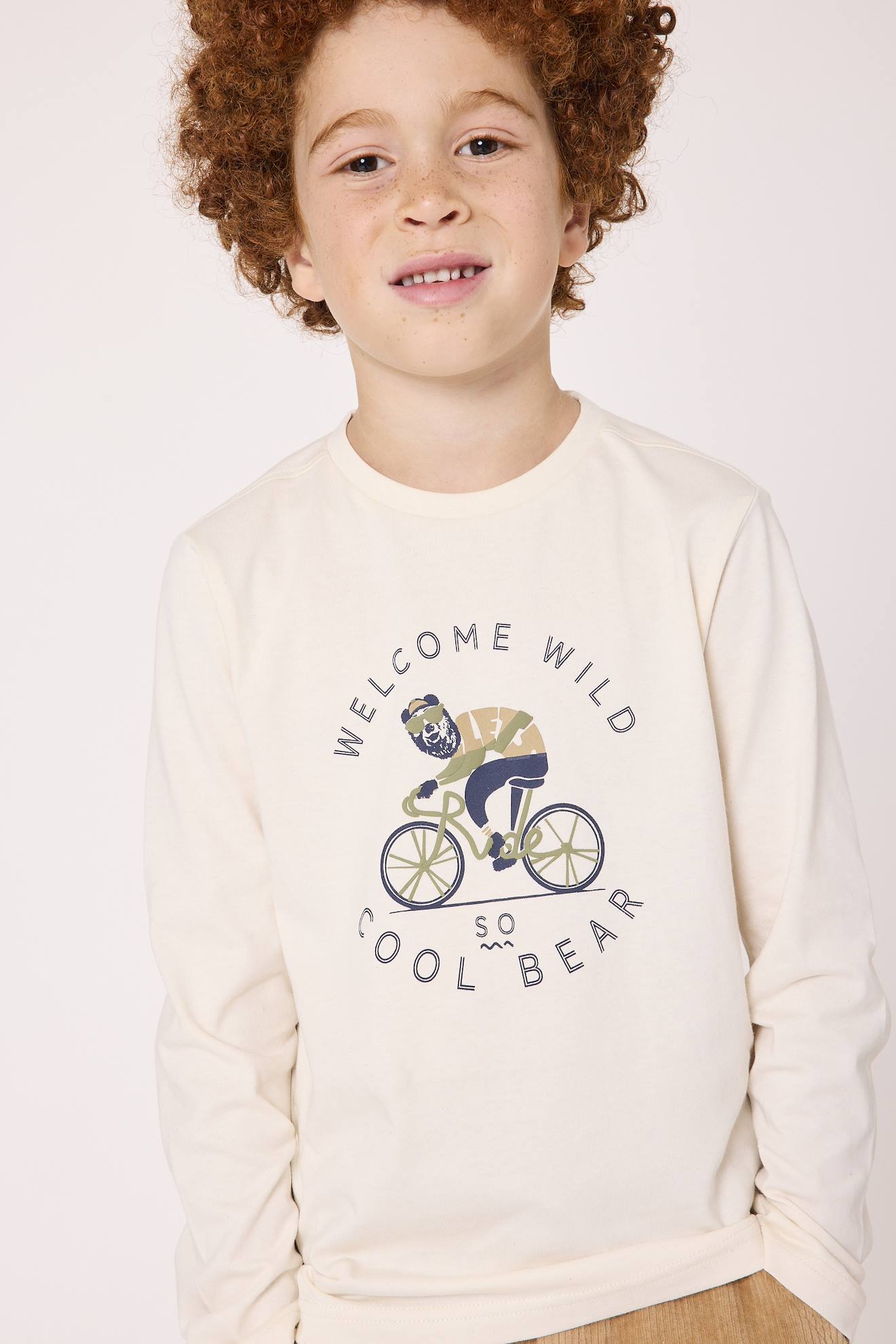 T-shirt Manches Longues 100 Coton Garon Grege 16$