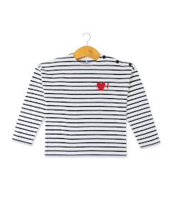 -Mariniere manches longues 100% coton fille