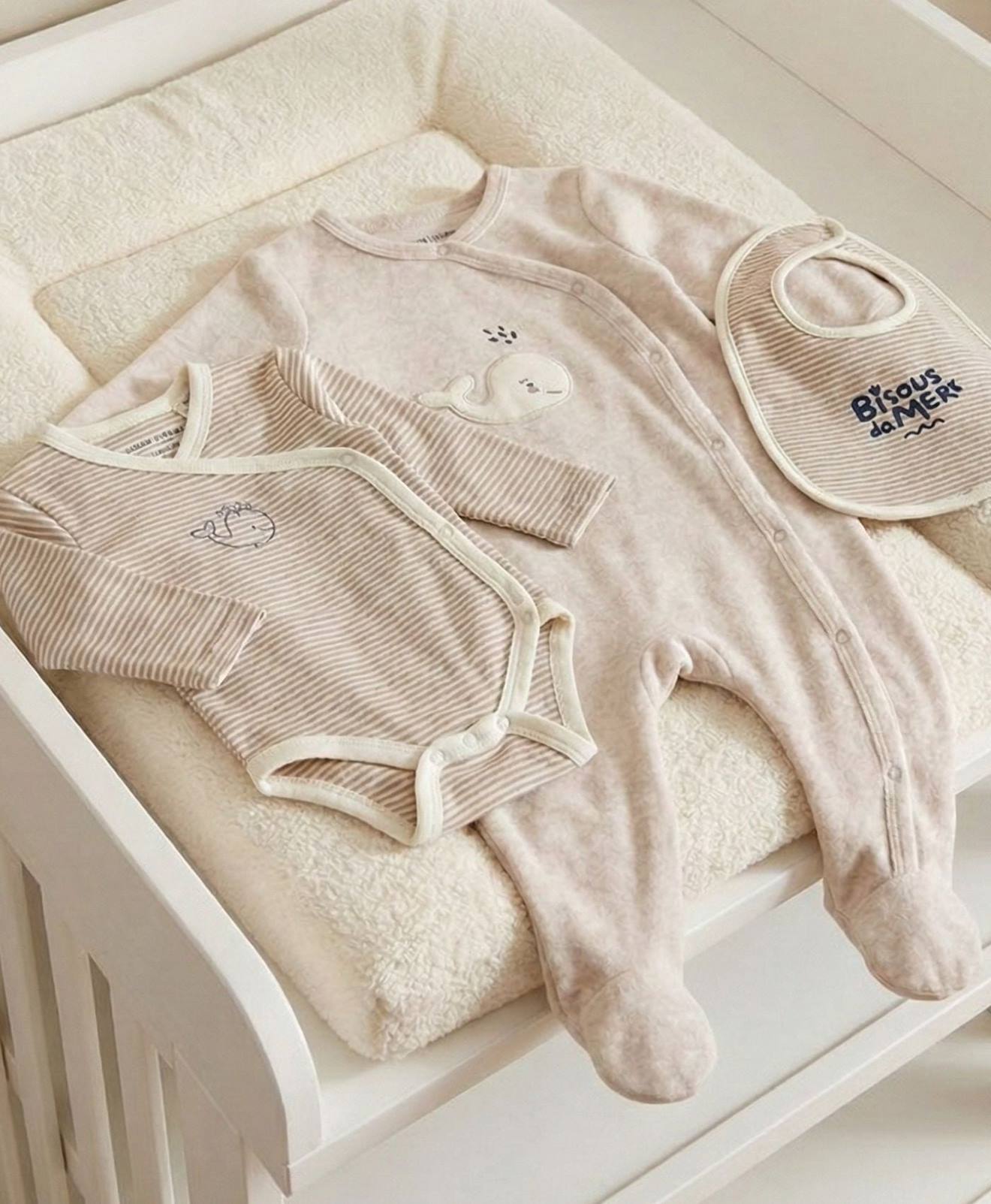 Ensemble Bébé 3 Pièces Bébé Mixte Beige