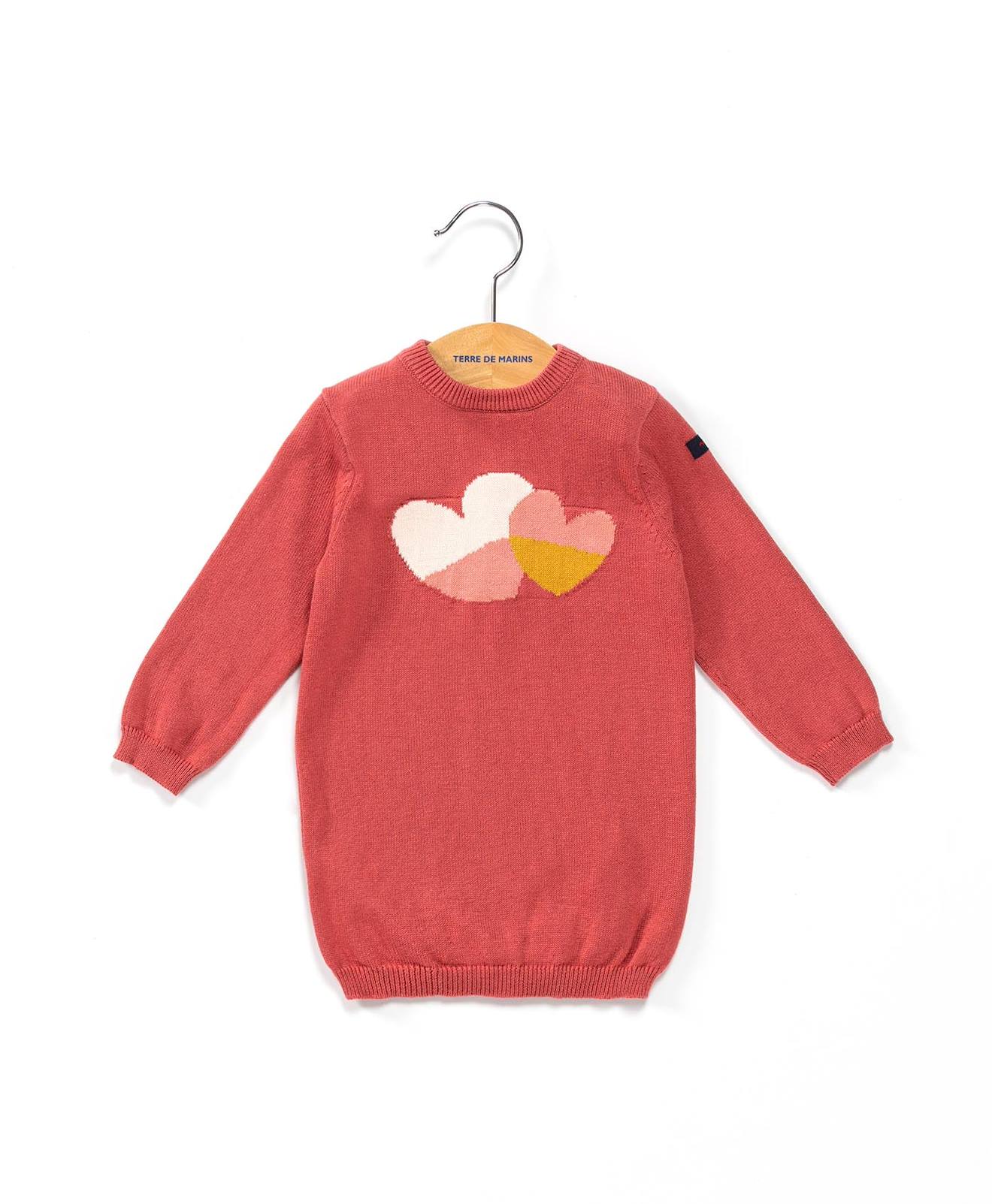 Robe Manches Longues 100 Coton Bb Fille Rose 30$