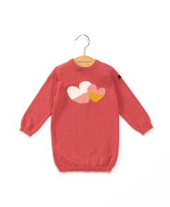 -Robe manches longues 100% coton bébé fille