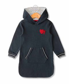 -Robe manches longues à capuche fille