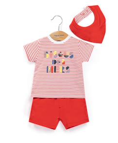 -Ensemble short + haut 100% coton bébé garçon