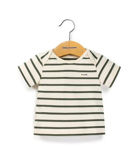 Bébé-T-shirt, sous-pull-Mariniere manches courtes bébé