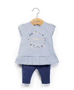 -Ensemble tunique + leggings 100% coton bébé fille
