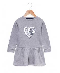 -Robe manches longues réversible fille