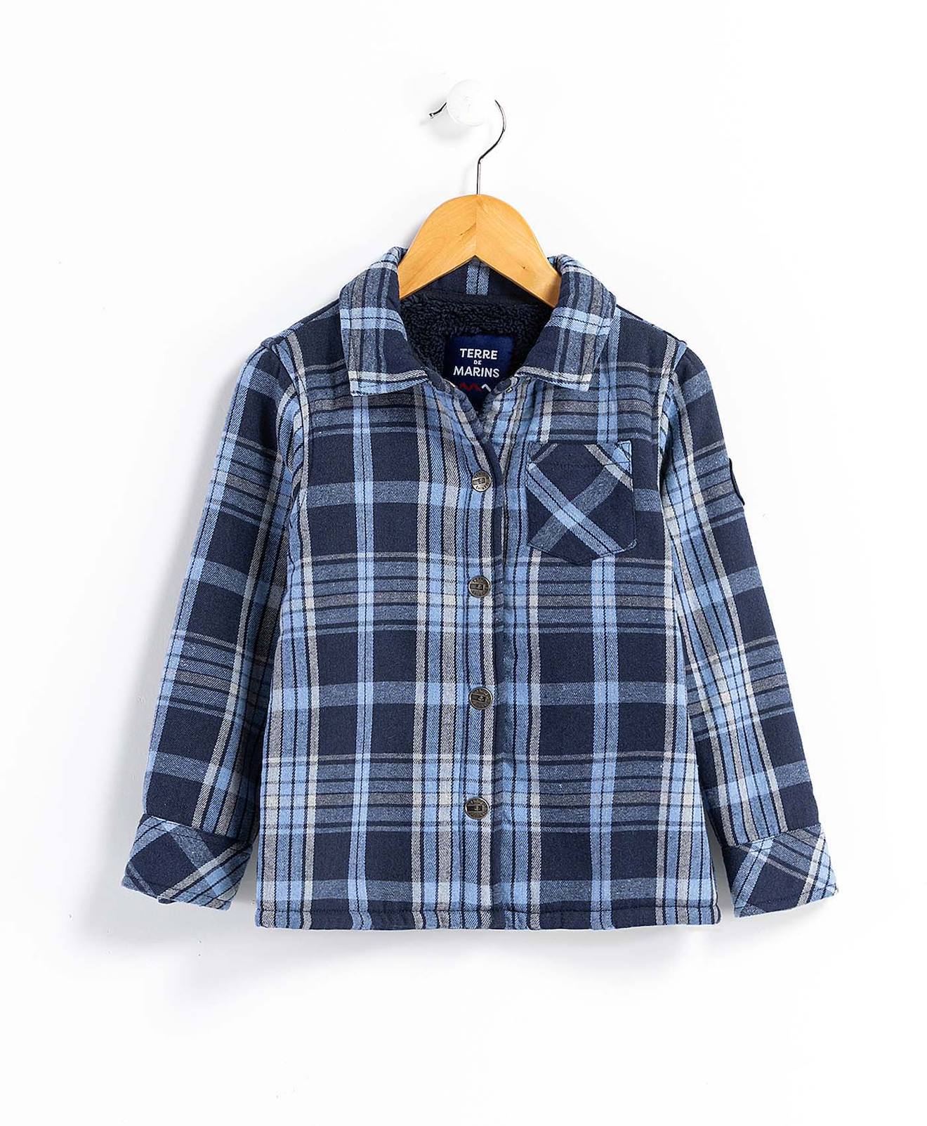 Veste Garçon Carreaux Bleu